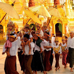 Novice Ceremony Yangon Myanmar